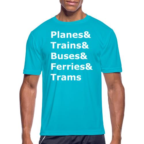 & Transportation - Light Lettering - Men's Moisture Wicking Performance T-Shirt