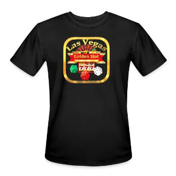vegas golden slot - Men's Moisture Wicking Performance T-Shirt - black - Front - Jackson (183cm)