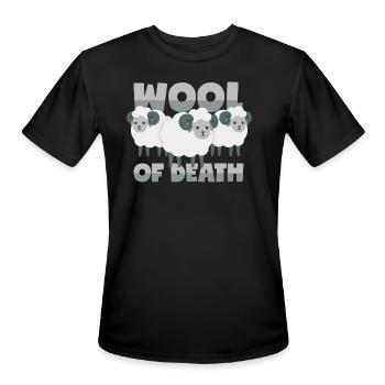 Sheep Wall Of Death Made Of Wool - Men's Moisture Wicking Performance T-Shirt - black - Front - Jackson (183cm)