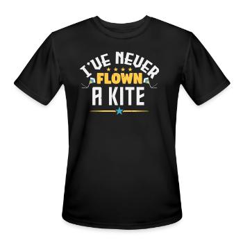 Kite I Am Never Flown A - Men's Moisture Wicking Performance T-Shirt - black - Front - Jackson (183cm)