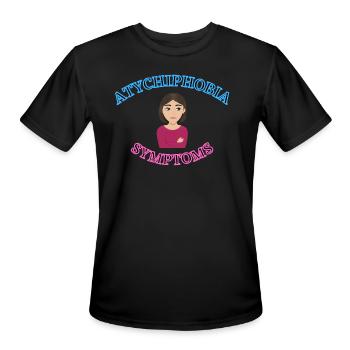 Don't Let Fear Control You: Atychiphobia Symptoms - Men's Moisture Wicking Performance T-Shirt - black - Front - Jackson (183cm)