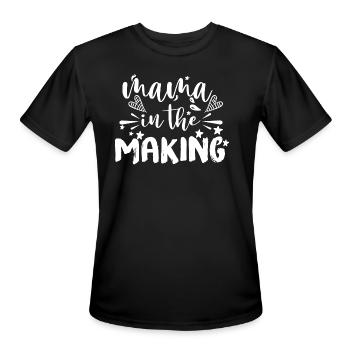 Mama In The Making - Men's Moisture Wicking Performance T-Shirt - black - Front - Jackson (183cm)