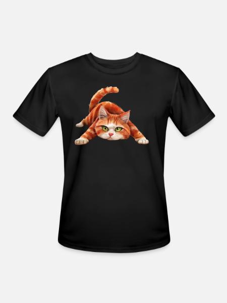 Funny Cat - Men's Moisture Wicking Performance T-Shirt - black