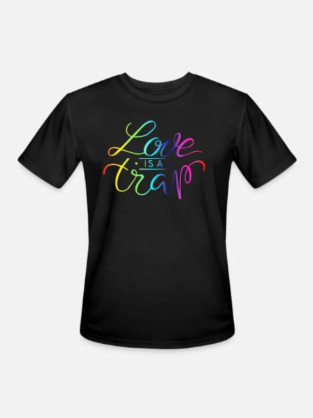 love is a trap - Men's Moisture Wicking Performance T-Shirt - black