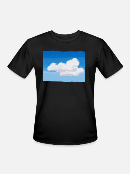 blue sky clouds - Men's Moisture Wicking Performance T-Shirt - black