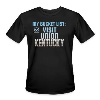 Union Kentucky Bucket List Home Town - Men's Moisture Wicking Performance T-Shirt - black - Front - Jackson (183cm)