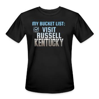 Russell Kentucky Bucket List Home Town - Men's Moisture Wicking Performance T-Shirt - black - Front - Jackson (183cm)