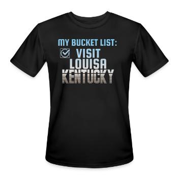 Louisa Kentucky Bucket List Home Town - Men's Moisture Wicking Performance T-Shirt - black - Front - Jackson (183cm)