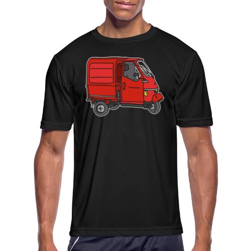 Red tricycle transporter, old three-wheeled van - Men's Moisture Wicking Performance T-Shirt