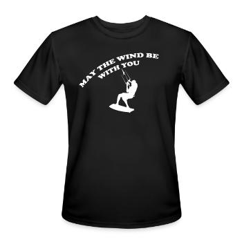 Kite Surfing Wind Gift Surfing Sea - Men's Moisture Wicking Performance T-Shirt - black - Front - Jackson (183cm)