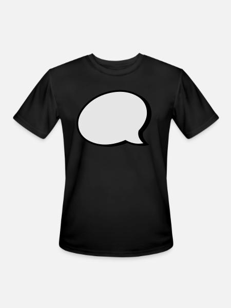 speech bubble - Men's Moisture Wicking Performance T-Shirt - black