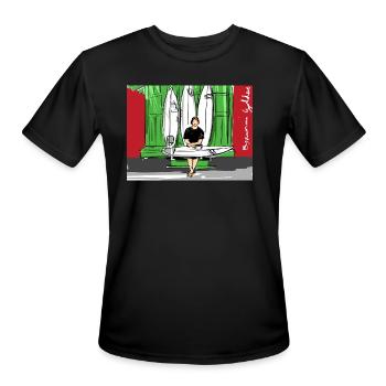 John John Florence Quiver Signature - Men's Moisture Wicking Performance T-Shirt - black - Front - Jackson (183cm)