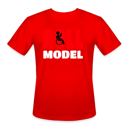 This wheelchair user is also a roll model - Men's Moisture Wicking Performance T-Shirt