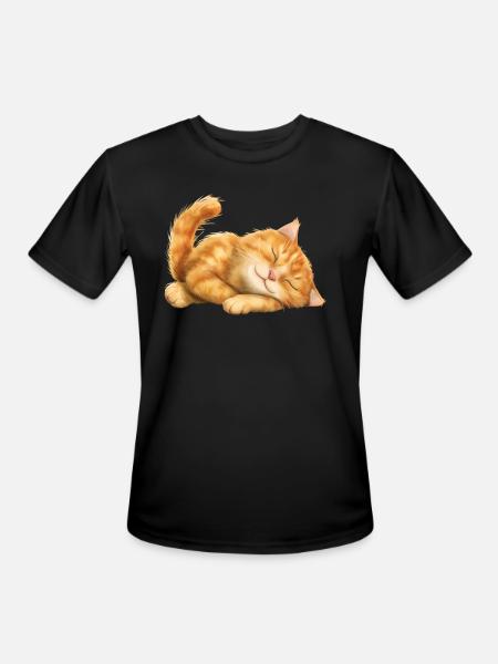 Funny Cat - Men's Moisture Wicking Performance T-Shirt - black