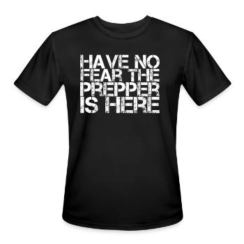 The prepper is here - Men's Moisture Wicking Performance T-Shirt - black - Front - Jackson (183cm)