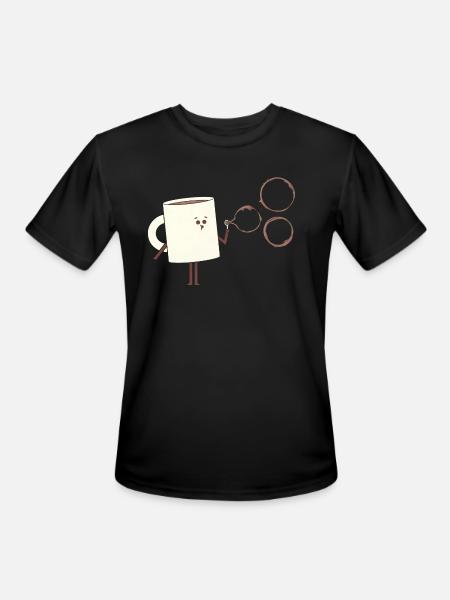 Coffee Bubbles - Men's Moisture Wicking Performance T-Shirt - black