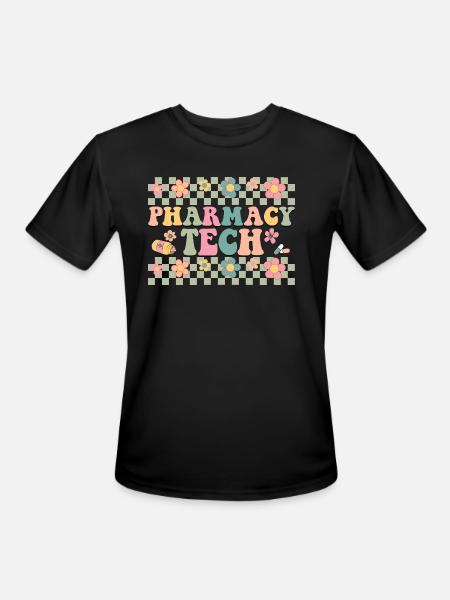 Pharmacy Tech sticker - Men's Moisture Wicking Performance T-Shirt - black