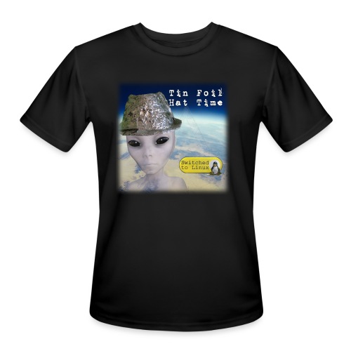 Tin Foil Hat Time (Earth) - Men's Moisture Wicking Performance T-Shirt
