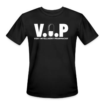Vip Very Intelligent Pharmacist - Men's Moisture Wicking Performance T-Shirt - black - Front - Jackson (183cm)