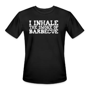 I Inhale The Smoking Meat For Bbq Grill Smoking - Men's Moisture Wicking Performance T-Shirt - black - Front - Jackson (183cm)