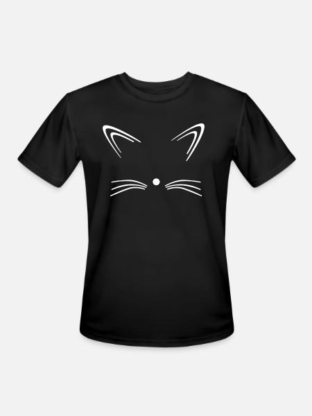 Cat Face - Men's Moisture Wicking Performance T-Shirt - black
