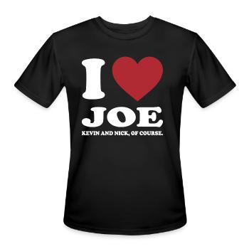 I LOVE JOE KEVIN AND NICK, OF COURSE. - Men's Moisture Wicking Performance T-Shirt - black - Front - Jackson (183cm)
