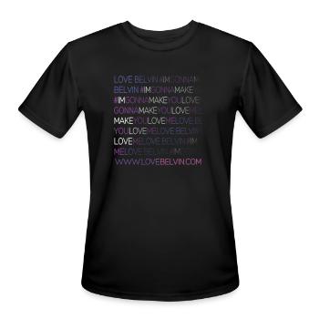 Love Belvin's Mantra - Men's Moisture Wicking Performance T-Shirt - black - Front - Jackson (183cm)