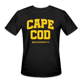 Cape Cod aesthetic - Men's Moisture Wicking Performance T-Shirt - black - Front - Jackson (183cm)