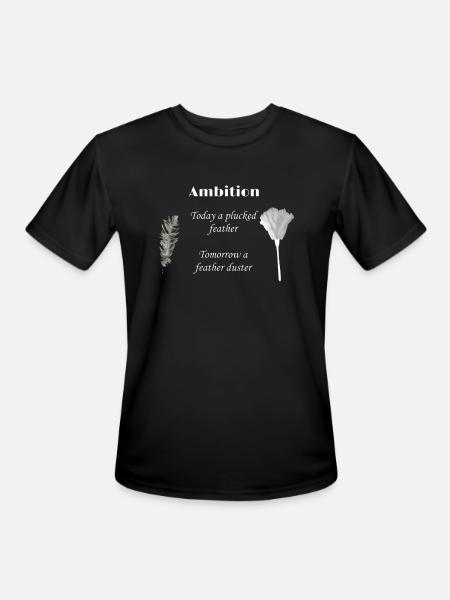 ambition of a feather - Men's Moisture Wicking Performance T-Shirt - black
