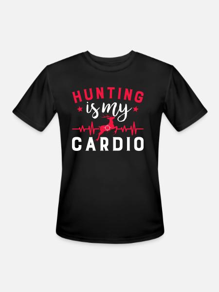 Hunting Is My Cardio - Men's Moisture Wicking Performance T-Shirt - black