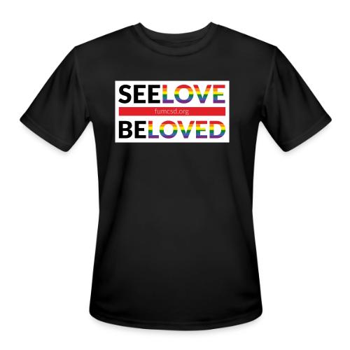 FUMCSD See Love, Be Loved: white design background - Men's Moisture Wicking Performance T-Shirt