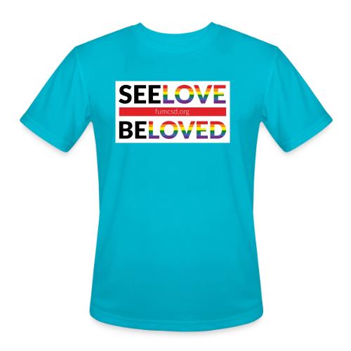 FUMCSD See Love, Be Loved: white design background - Men's Moisture Wicking Performance T-Shirt