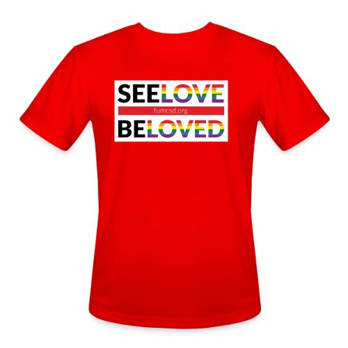 FUMCSD See Love, Be Loved: white design background - Men's Moisture Wicking Performance T-Shirt