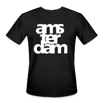amsterdam bold 2 - Men's Moisture Wicking Performance T-Shirt - black - Front - Jackson (183cm)