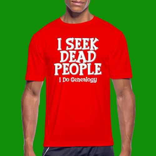 Seek Dead People Genealogy - Men's Moisture Wicking Performance T-Shirt