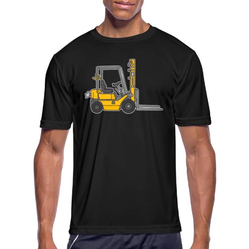 Yellow Fork-lift truck, stacker truck - Men's Moisture Wicking Performance T-Shirt