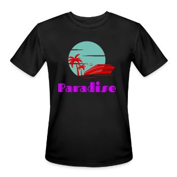 Paradise - Men's Moisture Wicking Performance T-Shirt - black - Front - Jackson (183cm)