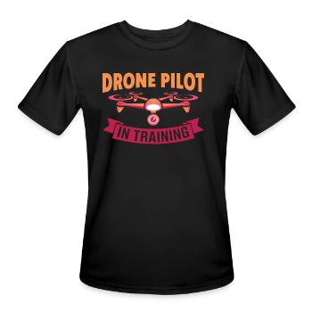 Drone Pilot In Training I Drone Pilot I Drone - Men's Moisture Wicking Performance T-Shirt - black - Front - Jackson (183cm)