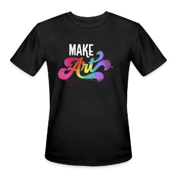 Make Art - Men's Moisture Wicking Performance T-Shirt - black - Front - Jackson (183cm)