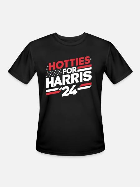 Hotties For Harris 24 - Men's Moisture Wicking Performance T-Shirt - black