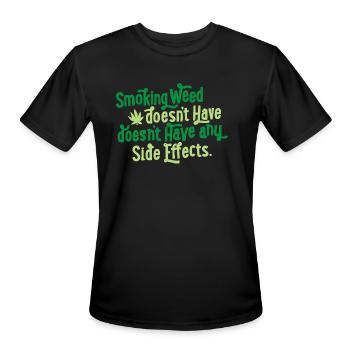 Smoking Weed - Men's Moisture Wicking Performance T-Shirt - black - Front - Jackson (183cm)