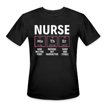 Nurse Mother Scientific Code - Men's Moisture Wicking Performance T-Shirt - black - Front - Jackson (183cm)