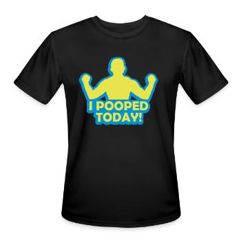 J’ai fait caca aujourd’hui citation - T-Shirt Performance pour hommes - noir - Devant - Jackson (183cm)