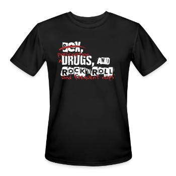My Middle Aged Mantra - Men's Moisture Wicking Performance T-Shirt - black - Front - Jackson (183cm)