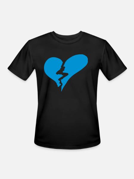 Broken heart - Men's Moisture Wicking Performance T-Shirt - black