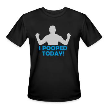 J’ai fait caca aujourd’hui citation - T-Shirt Performance pour hommes - noir - Devant - Jackson (183cm)