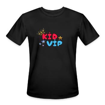 kid vip - Men's Moisture Wicking Performance T-Shirt - black - Front - Jackson (183cm)