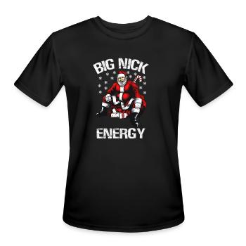 Big Nick Energy Funny Santa Christmas - Men's Moisture Wicking Performance T-Shirt - black - Front - Jackson (183cm)