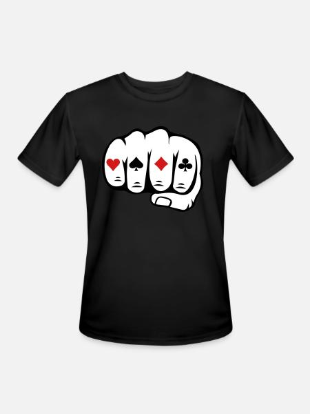 Casino - Men's Moisture Wicking Performance T-Shirt - black