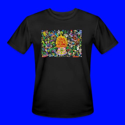 Nik Caesar Poster 10 17 2019 transparent backgro - Men's Moisture Wicking Performance T-Shirt